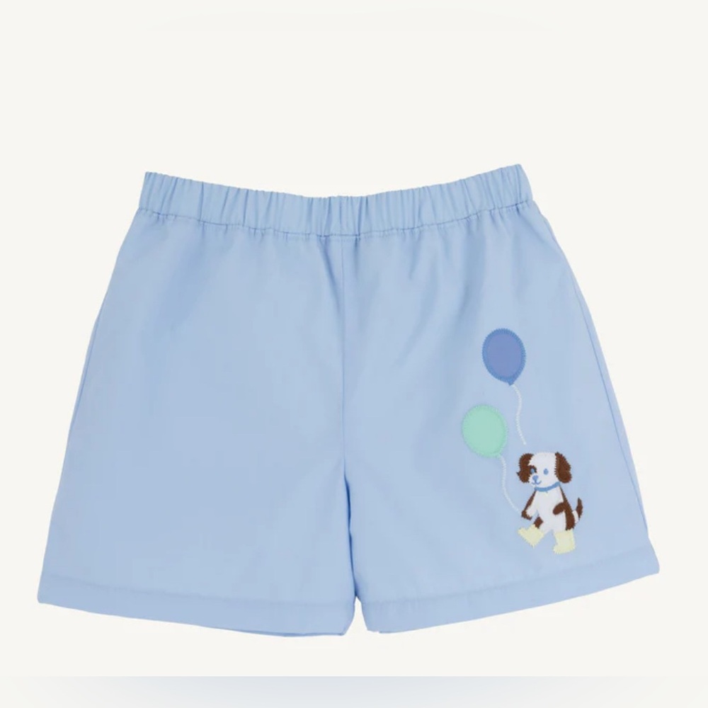TBBC light blue birthday dog and balloons shorts for boys
